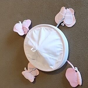 Pottery Barn Crib Mobile Butterfly Nursery Baby Shower Gift White Blue Pink